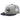 Unisex Flat Brim Trucker Cap - Heather Grey and Black1 - Bassdash